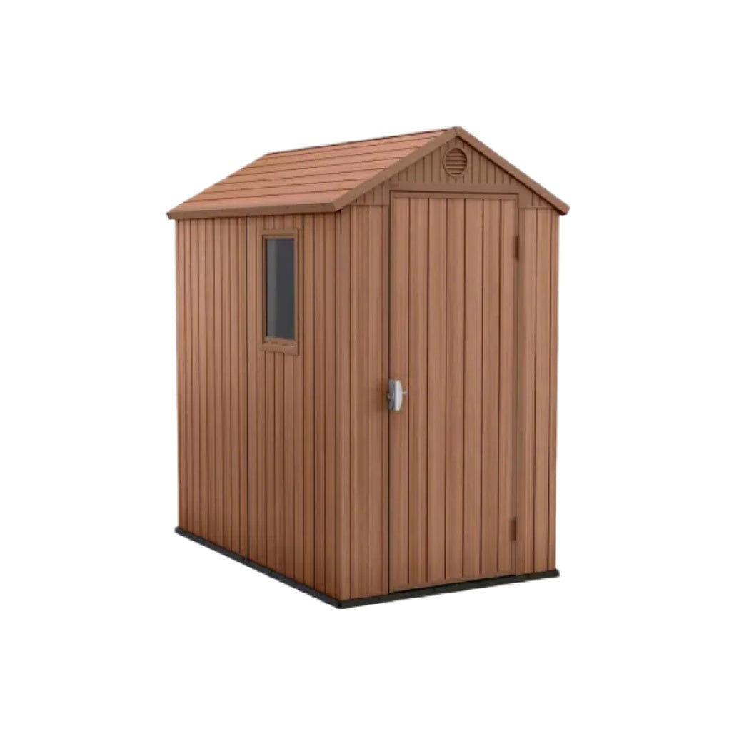 ウッド調の収納小屋 - ガーデンや庭用、合成樹脂製 - 120 x 90 x 150